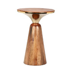Tavolino in legno di mango e metallo, 40,6 cm L x 40,6 cm P x 58,4 cm A, capacità 22,7 kg, completamente assemblato