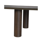 Tavolino ovale in legno massello di mango con inserti impiallacciati, marrone o nero, 52" di larghezza