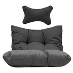 Poltrona a uovo sospesa in rattan con supporto | Grigio scuro / Grigio chiaro / Beige / Marrone / Azzurro | Con o senza fodera | 1-Persona