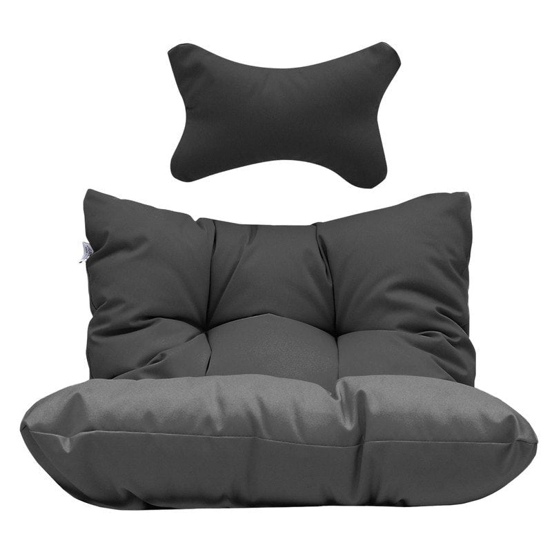 Poltrona a uovo sospesa in rattan con supporto | Grigio scuro / Grigio chiaro / Beige / Marrone / Azzurro | Con o senza fodera | 1-Persona
