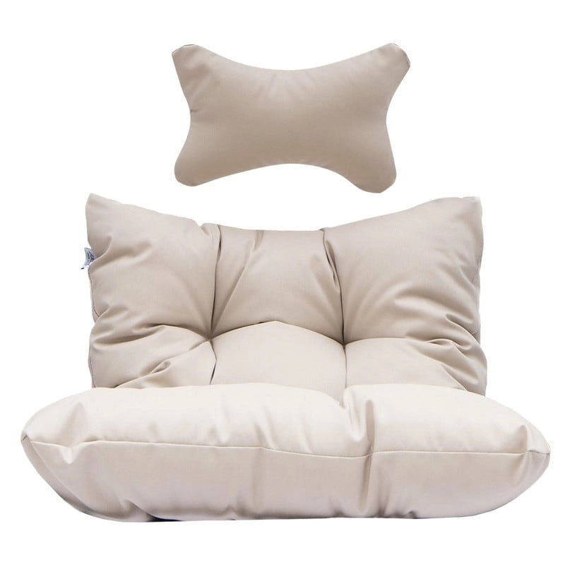 Poltrona a uovo sospesa in rattan con supporto | Grigio scuro / Grigio chiaro / Beige / Marrone / Azzurro | Con o senza fodera | 1-Persona