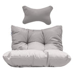Poltrona a uovo sospesa in rattan con supporto | Grigio scuro / Grigio chiaro / Beige / Marrone / Azzurro | Con o senza fodera | 1-Persona