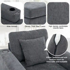 Chaise longue oversize, blu-grigio / crema, 100,8 cm / 110,5 cm / 139,7 cm, 1-2 persone