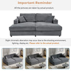 Chaise longue in velluto a costine per 2 con porte USB e portabicchieri – Grigio Scuro / Blu / Beige / Nero