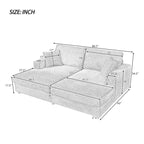Chaise longue in velluto a costine per 2 con porte USB e portabicchieri – Grigio Scuro / Blu / Beige / Nero