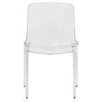 Sedia da pranzo impilabile in plastica trasparente / rossa / nera / blu / arancione, 1 posto