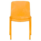 Sedia da pranzo impilabile in plastica trasparente / rossa / nera / blu / arancione, 1 posto