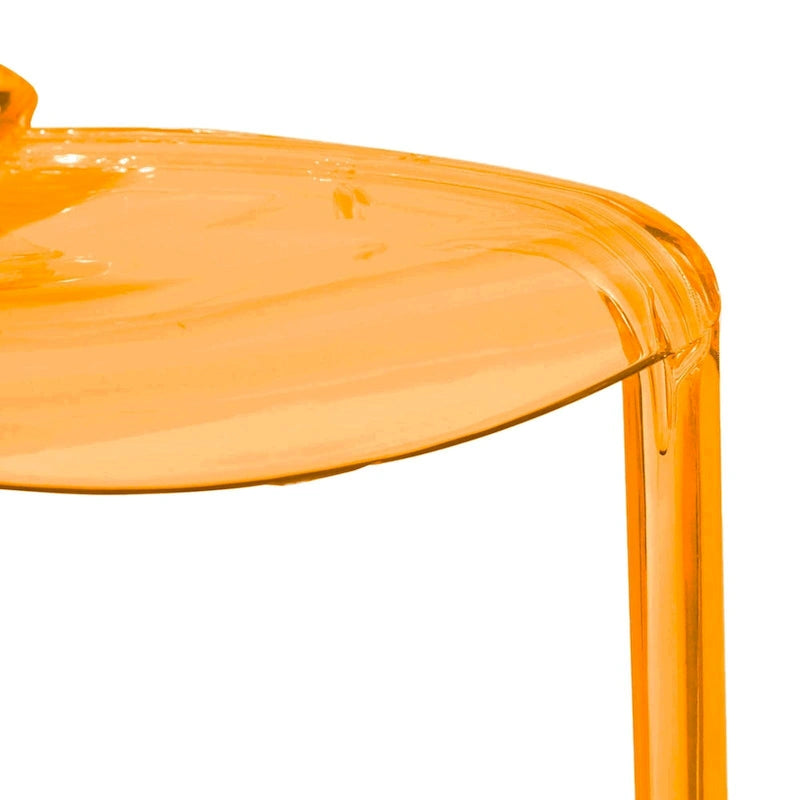 Sedia da pranzo impilabile in plastica trasparente / rossa / nera / blu / arancione, 1 posto