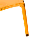 Sedia da pranzo impilabile in plastica trasparente / rossa / nera / blu / arancione, 1 posto