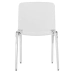 Sedia da pranzo impilabile in plastica trasparente / rossa / nera / blu / arancione, 1 posto