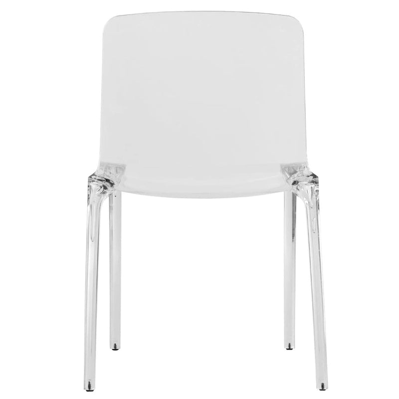 Sedia da pranzo impilabile in plastica trasparente / rossa / nera / blu / arancione, 1 posto