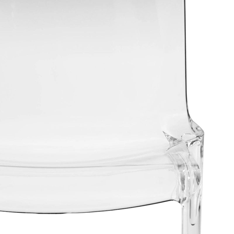 Sedia da pranzo impilabile in plastica trasparente / rossa / nera / blu / arancione, 1 posto