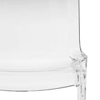 Sedia da pranzo impilabile in plastica trasparente / rossa / nera / blu / arancione, 1 posto