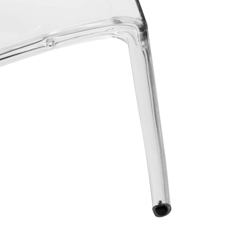 Sedia da pranzo impilabile in plastica trasparente / rossa / nera / blu / arancione, 1 posto