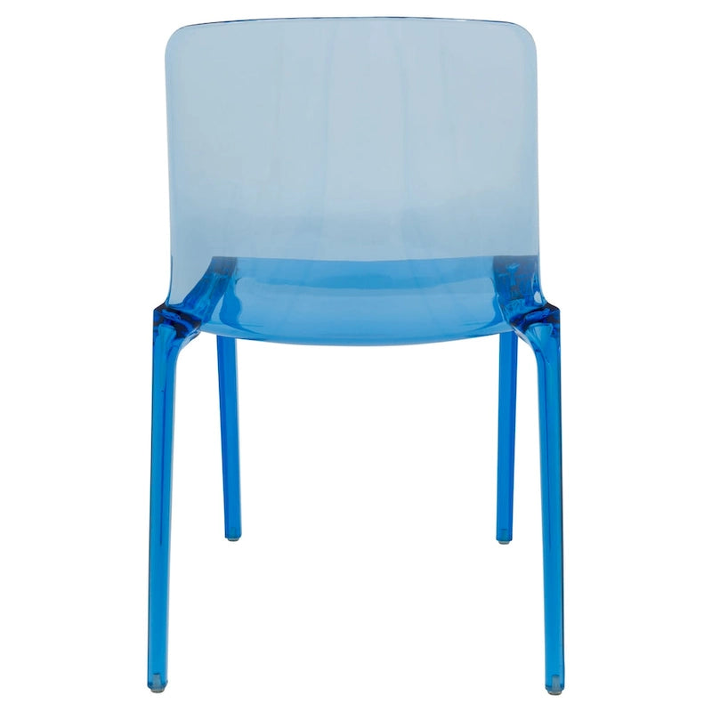Sedia da pranzo impilabile in plastica trasparente / rossa / nera / blu / arancione, 1 posto