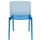 Sedia da pranzo impilabile in plastica trasparente / rossa / nera / blu / arancione, 1 posto