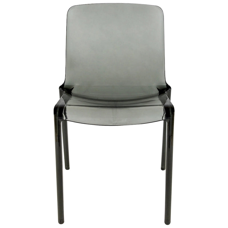 Sedia da pranzo impilabile in plastica trasparente / rossa / nera / blu / arancione, 1 posto