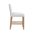 Sgabello da bancone classico imbottito da 25", tessuto a quadri Cream Sage e struttura in legno massello