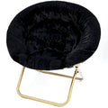 Poltrona a Sacco XL in Ecopelliccia, Base in Metallo, Pieghevole per una Facile Conservazione, 96,5 cm L x 63,5 cm P x 86,4 cm H