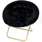 Poltrona a Sacco XL in Ecopelliccia, Base in Metallo, Pieghevole per una Facile Conservazione, 96,5 cm L x 63,5 cm P x 86,4 cm H