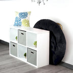 Poltrona a Sacco XL in Ecopelliccia, Base in Metallo, Pieghevole per una Facile Conservazione, 96,5 cm L x 63,5 cm P x 86,4 cm H