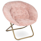 Poltrona a Sacco XL in Ecopelliccia, Base in Metallo, Pieghevole per una Facile Conservazione, 96,5 cm L x 63,5 cm P x 86,4 cm H