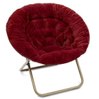 Poltrona a Sacco XL in Ecopelliccia, Base in Metallo, Pieghevole per una Facile Conservazione, 96,5 cm L x 63,5 cm P x 86,4 cm H