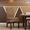 Gaby Woven Banana Leaf /Mahogany Dining Chair (Set of 2)