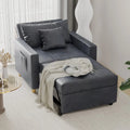 Divano letto futon convertibile 3-in-1, telaio in acciaio, tessuto di lino traspirante, 150 kg