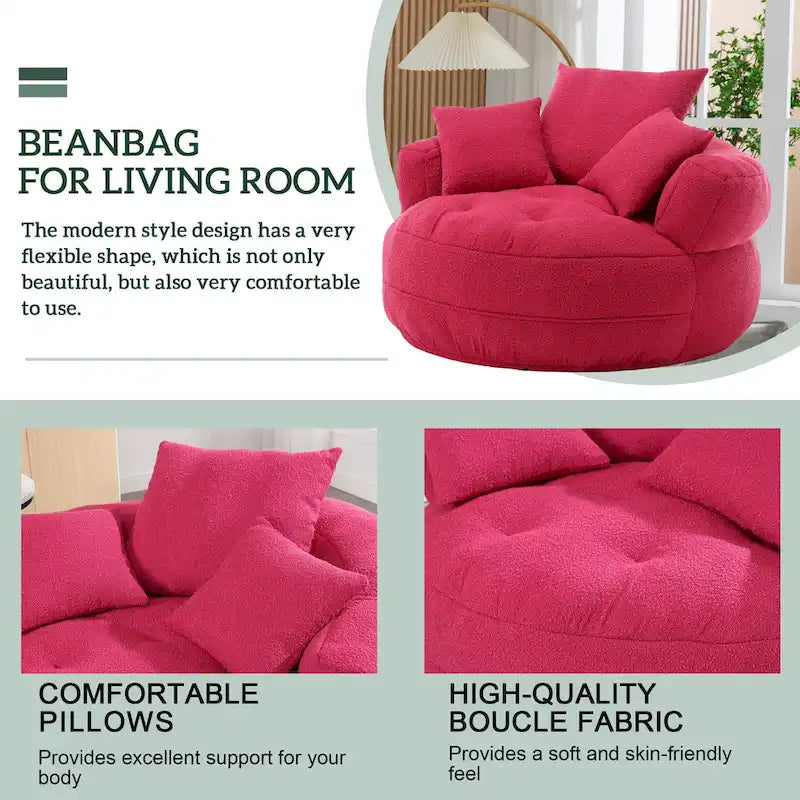 Bianco / Poltrona Divano Avvolgente Rotonda / 1-2 Posti