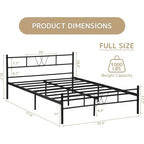 Struttura letto in metallo nero con testiera e pediera curve, singolo/una piazza e mezza/matrimoniale/king size, 1-2 persone