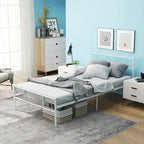 Struttura letto in metallo nero con testiera e pediera curve, singolo/una piazza e mezza/matrimoniale/king size, 1-2 persone