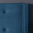 Struttura letto imbottita in velluto nero/blu/grigio/beige – California King, 1 persona