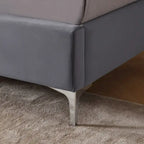 Struttura letto imbottita in velluto nero/blu/grigio/beige – California King, 1 persona