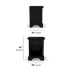 Homestyles Bedford Black Nightstand