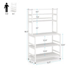 Scaffale industriale a 5 ripiani con credenza – Marrone rustico / Bianco / Nero / Grigio, 1 persona