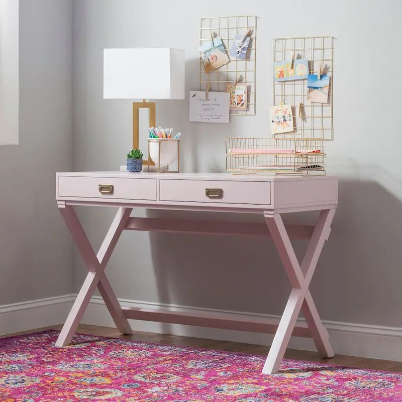 Poppy Rectangular Writing Desk with Storage