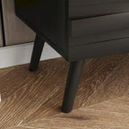 Mobile buffet nero con contenitore, credenza a 2 ante, montaggio per 1 persona
