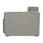 Poltrona modulare con bracciolo destro – Grigio / Crema / Grigio scuro, 1 posto