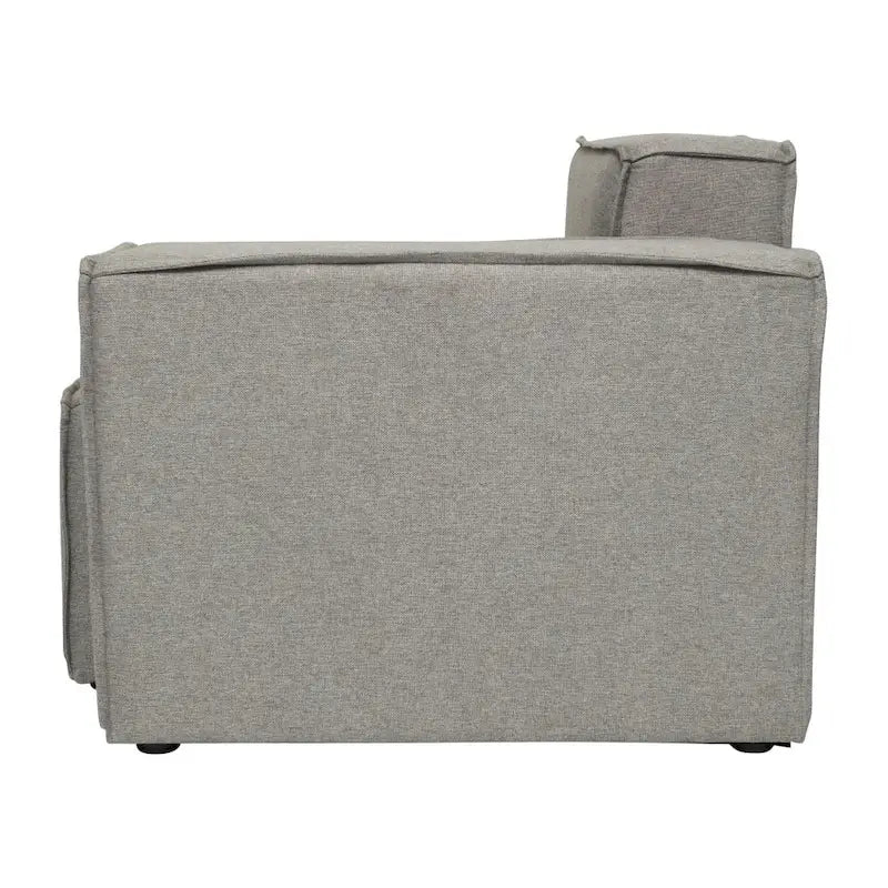 Poltrona modulare con bracciolo destro – Grigio / Crema / Grigio scuro, 1 posto