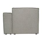 Poltrona modulare con bracciolo destro – Grigio / Crema / Grigio scuro, 1 posto