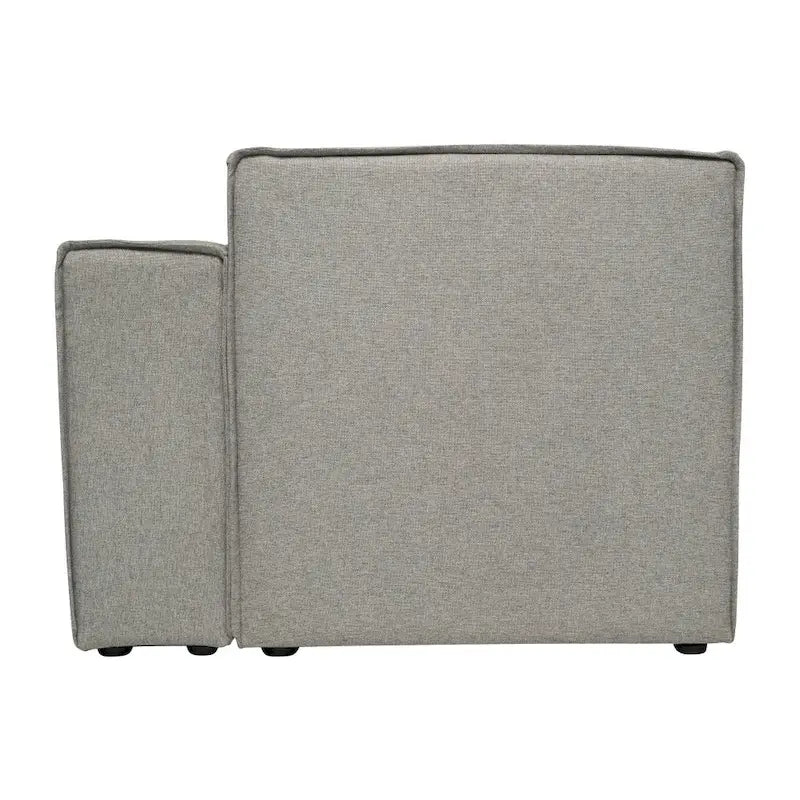 Poltrona modulare con bracciolo destro – Grigio / Crema / Grigio scuro, 1 posto