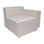 Poltrona modulare con bracciolo destro – Grigio / Crema / Grigio scuro, 1 posto