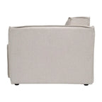 Poltrona modulare con bracciolo destro – Grigio / Crema / Grigio scuro, 1 posto
