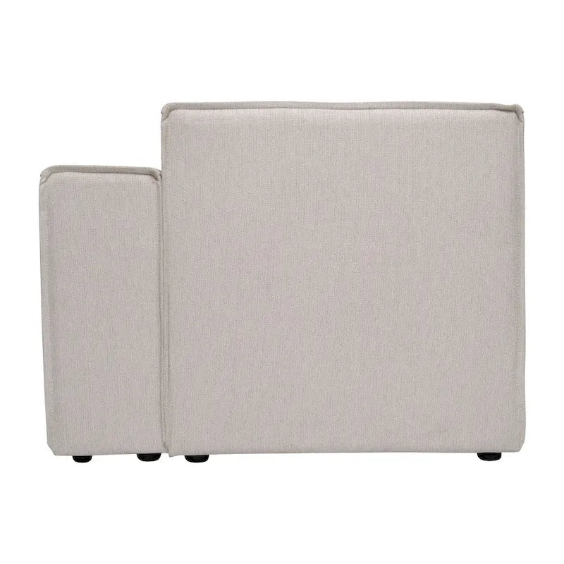 Poltrona modulare con bracciolo destro – Grigio / Crema / Grigio scuro, 1 posto