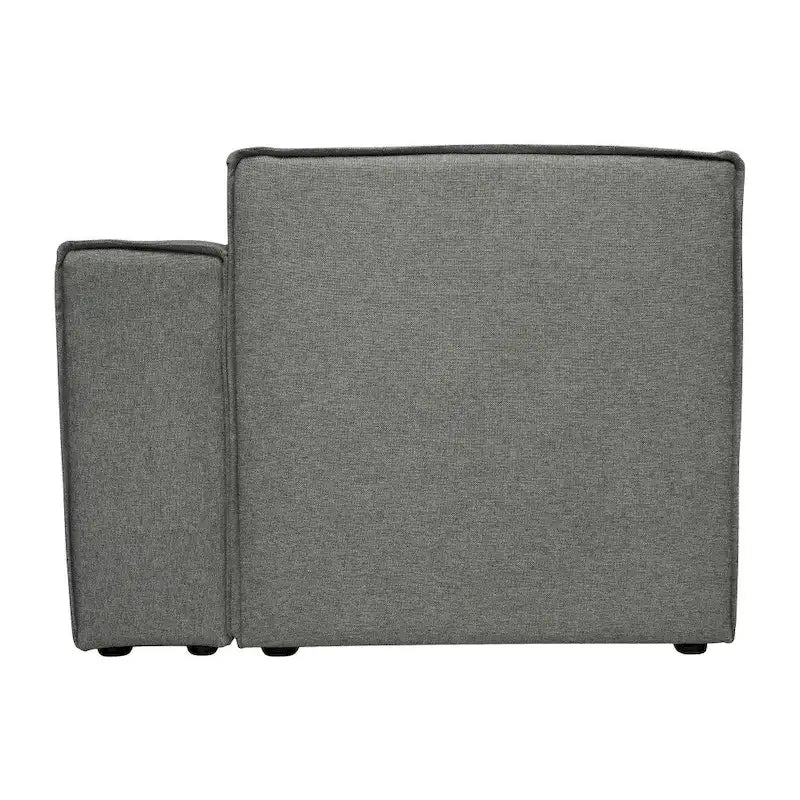 Poltrona modulare con bracciolo destro – Grigio / Crema / Grigio scuro, 1 posto