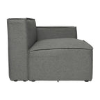 Poltrona modulare con bracciolo destro – Grigio / Crema / Grigio scuro, 1 posto