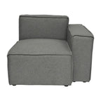 Poltrona modulare con bracciolo destro – Grigio / Crema / Grigio scuro, 1 posto