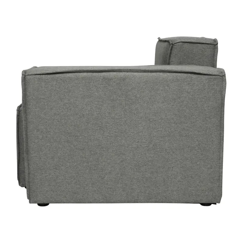 Poltrona modulare con bracciolo destro – Grigio / Crema / Grigio scuro, 1 posto