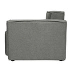 Poltrona modulare con bracciolo destro – Grigio / Crema / Grigio scuro, 1 posto